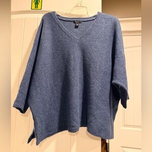 Halogen Blue V-Neck Sweater